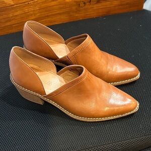 Madewell Tan Leather Mules
